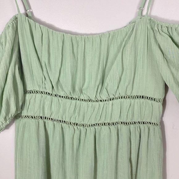 ASTR The Label Holland Ruffle Off-Shoulder Tiered Midi Dress size medium - Picture 7 of 12